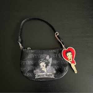 New Vintage 2006 Betty Boop Street Angel Black Handbag Purse Coquette Wristlet